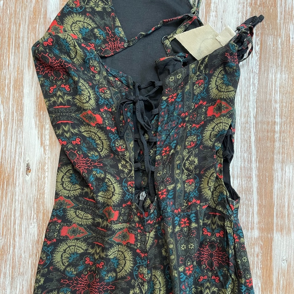 Green Patterned Romper - image 3